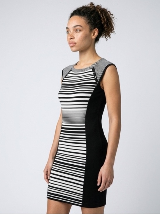 Karen Millen Dresses & Skirts - Bodycon Mini Colorblock Designer Workwear tonal Karen Millen Size 4 sleeveless